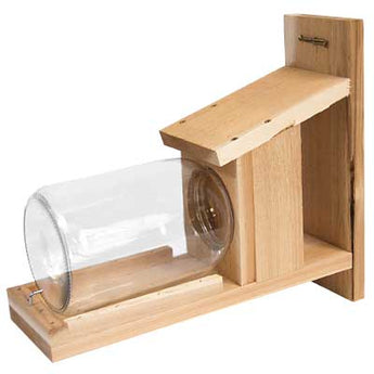 Songbird Essentials Wooden Squirrel Jar Feeder