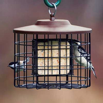 Stokes Select Caged Double Suet Feeder, Brown