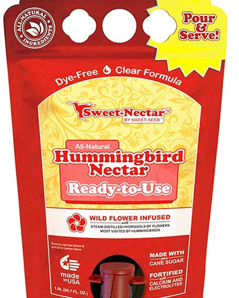 Sweet-Nectar Clear Hummingbird Nectar, RTU, 9 Eco Pouches