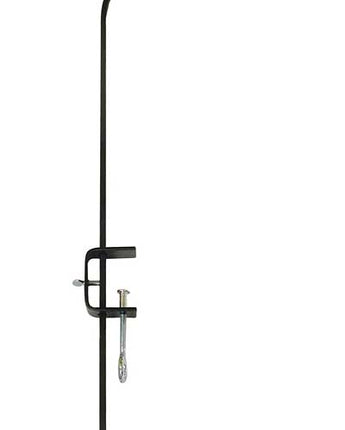 The Hookery Adjustable Single Deck Hook with Clamp, Black