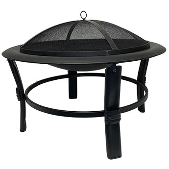 Terra Verde Steel Roswell Fire Bowl with Screen, 26.25" dia.