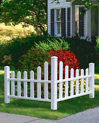 New England Country Corner Picket Fence, 43"H