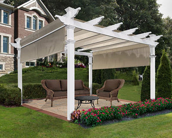 New England Monterey Pergola, White, 12' x 12'