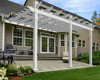 New England Valencia Pergola, White, 12' x 16'