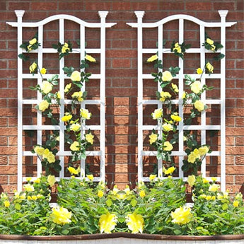 New England London Trellises, White, 79.25"H, Pack of 2