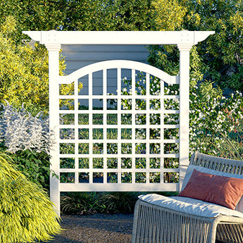 New England Manchester Privacy Trellis, White, 82"H