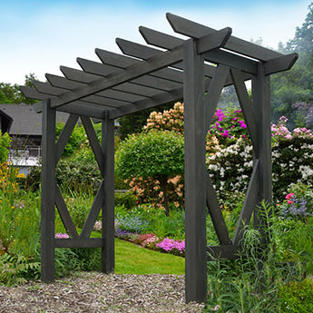 New England Cedar Summerwood Arbor, Charcoal, 90"H