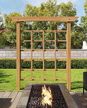 New England Cedar Heartwood Trellis, Brown, 82"H