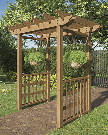 Vita Gardens Springwood Cedar Arbor, Brown, 91.875"H