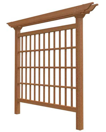 New England Colonial Composite Wood Privacy Screen, Tan, 90"