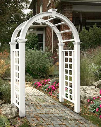 New England Nantucket Deluxe Arbor, White, 94"H