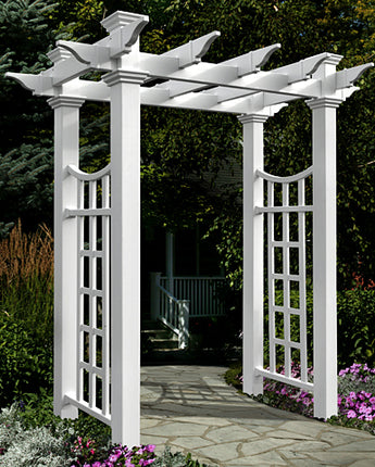 New England Fairfield Deluxe Arbor, White, 92.4"H