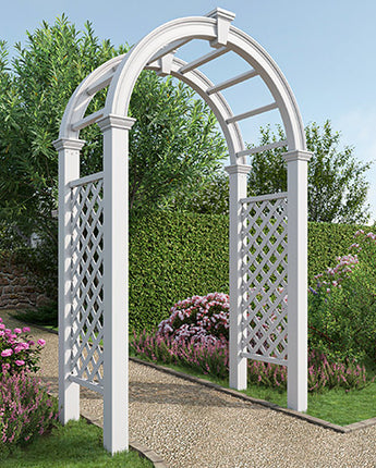 New England Nantucket Legacy Arbor, White, 102.25"H