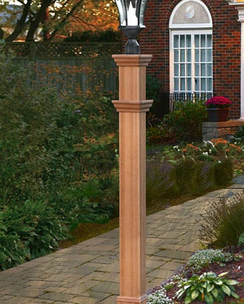 New England Charleston Lamp Post, Wood Grain