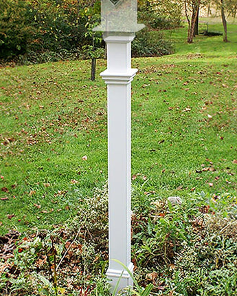 New England Decorative Mounting Post, White, 5'