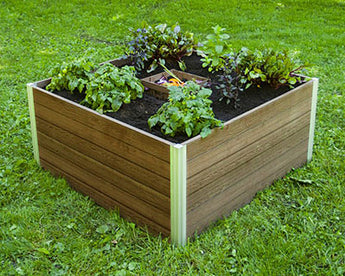 Vita Gardens Urbana Composting Garden Bed, Espresso, 4' x 4'