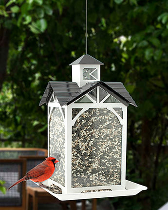 Woodlink Modern Farmhouse Metal & Glass Stable Bird Feeder