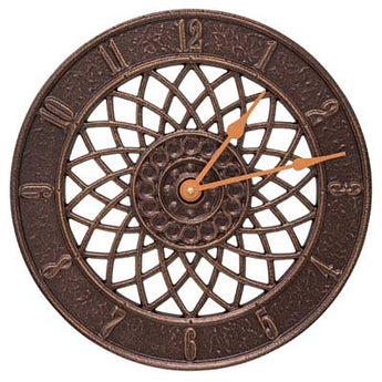 Whitehall Spiral Wall Clock, Antique Copper, 14" dia.