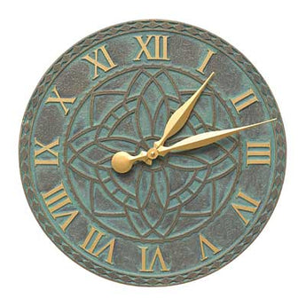 Whitehall Artisan Wall Clock, Bronze Verdigris, 16" dia.