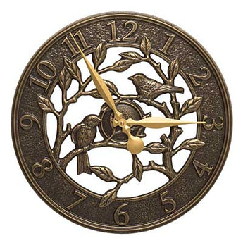 Whitehall Woodridge Wall Clock, French Bronze, 16" dia.