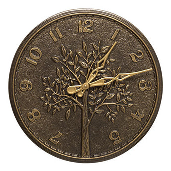 Whitehall Tree of Life Wall Clock, French Bronze, 16" dia.