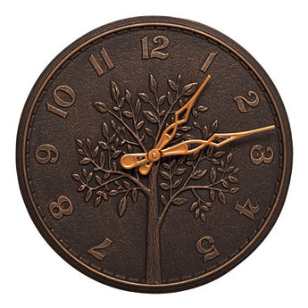 Whitehall Tree of Life Wall Clock, Oil Rubbed Bronze, 16"