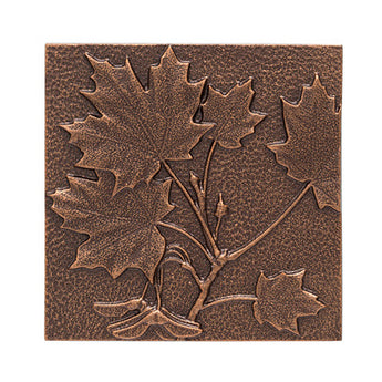 Whitehall Maple Leaf Wall Art, Antique Copper Colored, 8"W