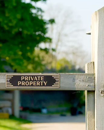 Whitehall Door Art Deco Plaque, Private Property