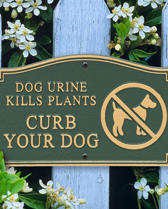 Whitehall Dog Urine Kills Plants Plaque, Green/Gold