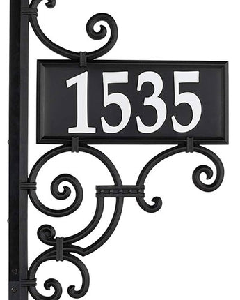 Whitehall Ironwork Reflective Address Sign and Post