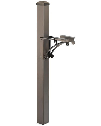 Whitehall Superior Mailbox Post, Cap, & Brackets, Bronze