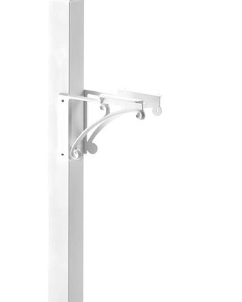 Whitehall Deluxe Mailbox Post & Brackets, White