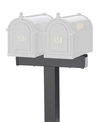 Whitehall Dual Mailboxes Post, Black