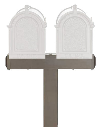 Whitehall Dual Mailboxes Post, French Bronze