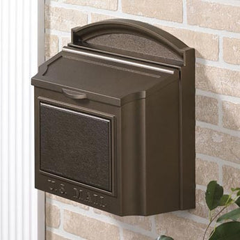 Whitehall Locking Wall Mounted Mailbox, French Bronze