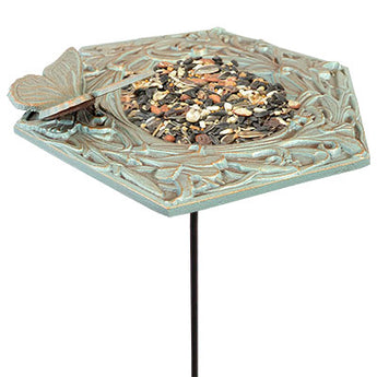 Whitehall Butterfly Garden Bird Feeder, Copper Verdi