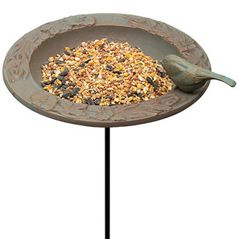 Whitehall Chickadee Garden Bird Feeder, Copper Verdi