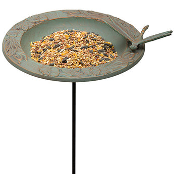 Whitehall Dragonfly Garden Bird Feeder, Copper Verdi