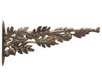 Whitehall Oak Leaf Nature Hook, French Bronze, 15.25"