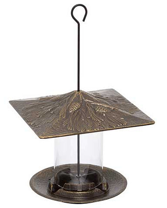 Whitehall Pinecone Tube Bird Feeder, French Bronze