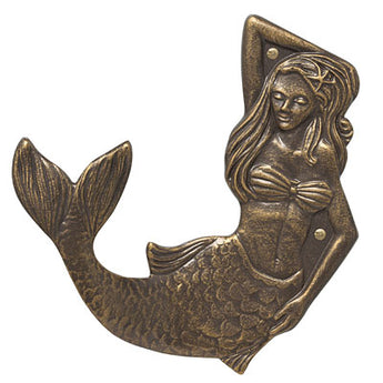 Whitehall Mermaid Towel Hook, Left Curve, French Bronze