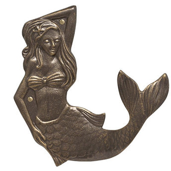 Whitehall Mermaid Towel Hook, Right Curve, French Bronze