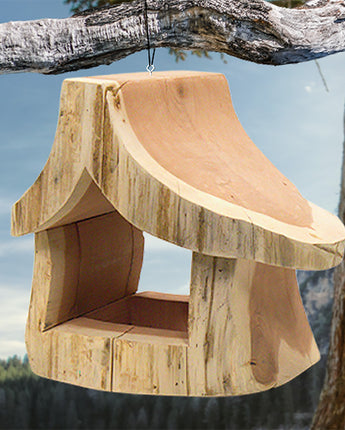 Woodmen Designs Rustic Cedar Well Shaped Bird Feeder